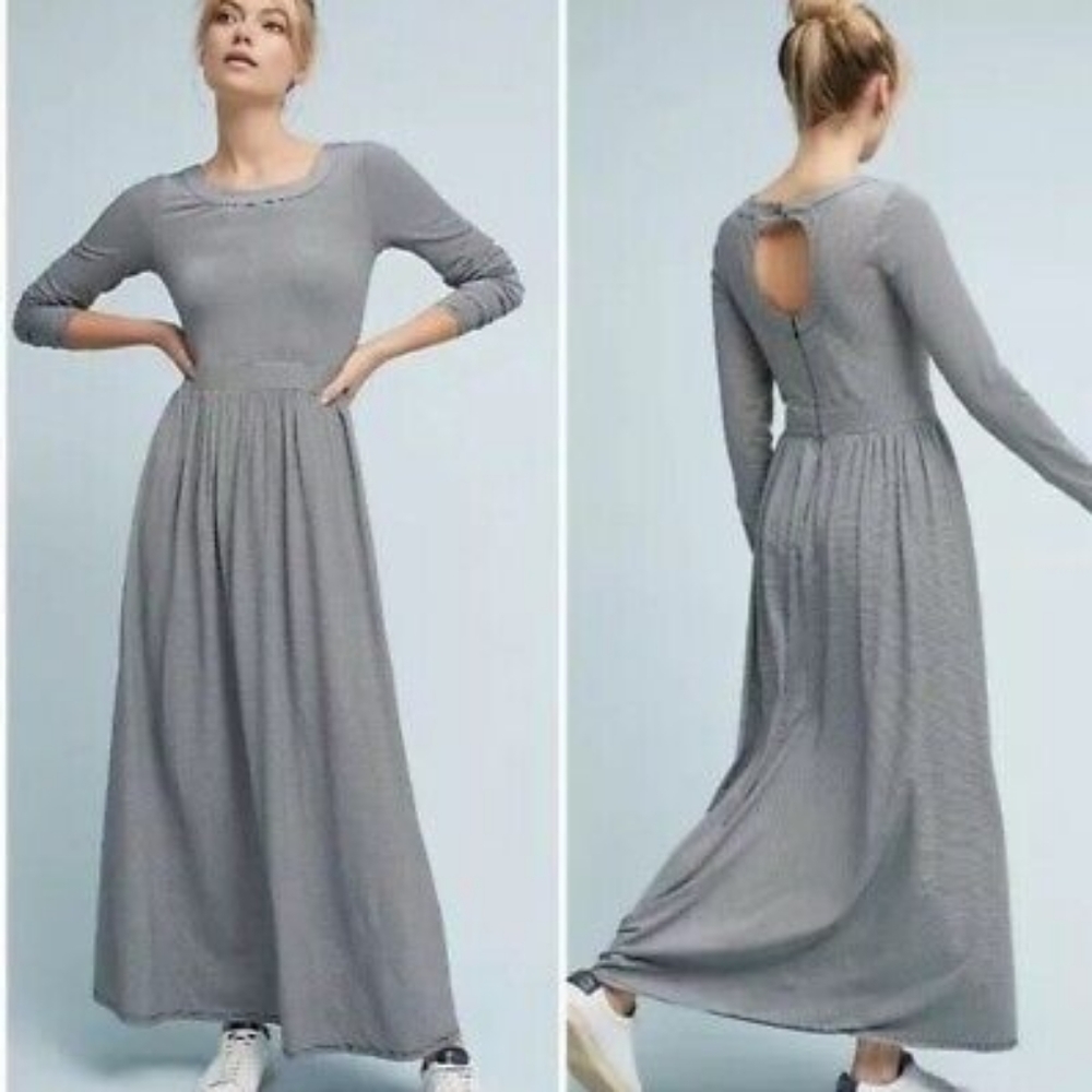 Anthropologie Sunday in Brooklyn Black & White Striped Maxi Dress